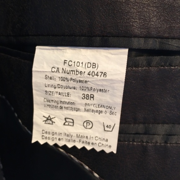 Mens 38R large black sports jacket blazer button unique brown Raffael Uomo - Picture 9 of 16